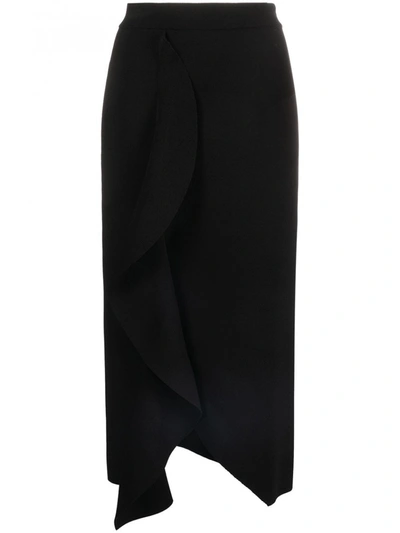 Shop Alexander Mcqueen Long Skirt In Black