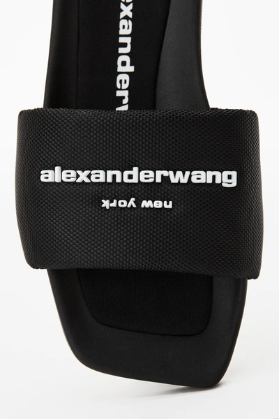 Alexander Wang Padded Logo Pool Slide Sandals Shoes In Black