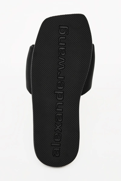 Alexander Wang Padded Logo Pool Slide Sandals Shoes In Black