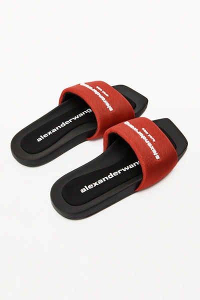 Shop Alexander Wang Aw Pool Slide In Bright Red