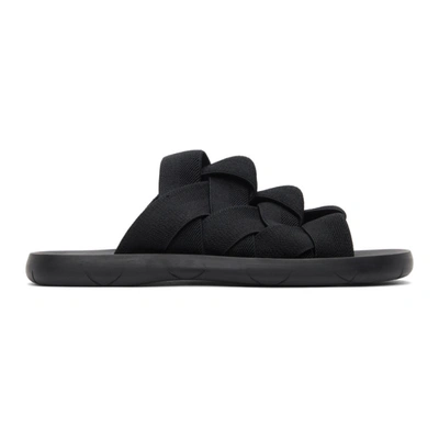 Shop Bottega Veneta Black Intrecciato Sandals In 1000 Black Black