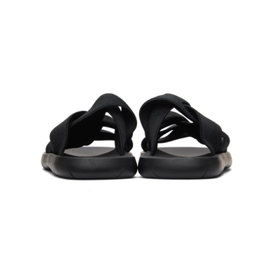 Shop Bottega Veneta Black Intrecciato Sandals In 1000 Black Black
