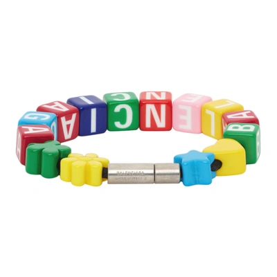 Shop Balenciaga Multicolor Toy Bracelet In 1723 Multic