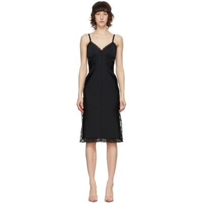 Shop Alexander Wang T Black Lace Trim Dress In 001 Black