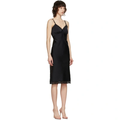 Shop Alexander Wang T Black Lace Trim Dress In 001 Black