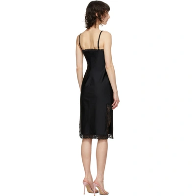 Shop Alexander Wang T Black Lace Trim Dress In 001 Black