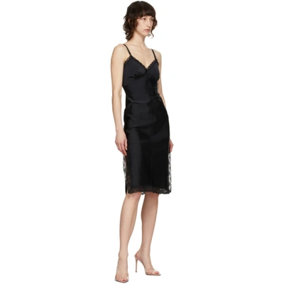 Shop Alexander Wang T Black Lace Trim Dress In 001 Black