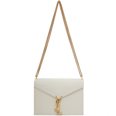 Shop Saint Laurent Beige Medium Envelope Bag In 2721 Dkbeig