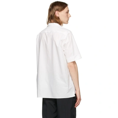 Shop Valentino White Roman Sketches Short Sleeve Shirt In 34w Bianco/