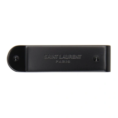 Shop Saint Laurent Black Id Money Clip In 0533 Black