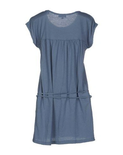 Shop Sun 68 Short Dress In Slate Blue