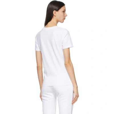 Shop Moschino White Double Question Mark T-shirt In A2001 White