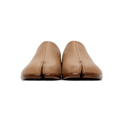 Shop Maison Margiela Beige Tabi Babouche Loafers In T9004 Champ