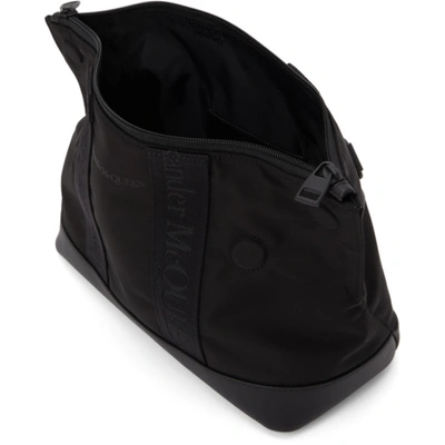 Shop Alexander Mcqueen Black De Manta Satchel Bag In 1000 Black