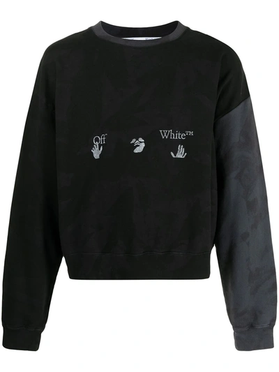 Shop Off-white Camouflage Logo Print Sweatshirt In Black
