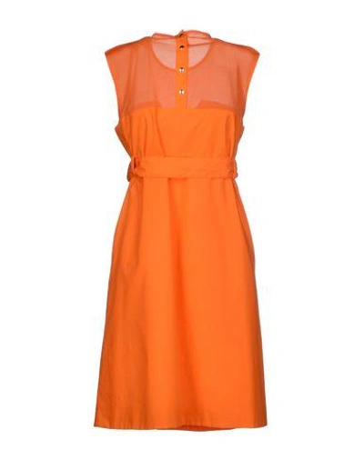 Shop Jc De Castelbajac Short Dress In Orange