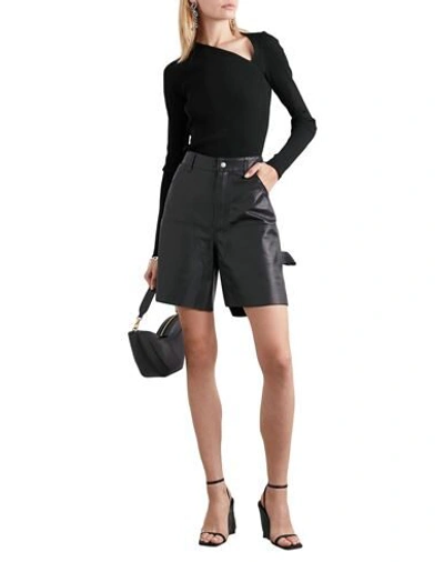 Shop Ben Taverniti Unravel Project Woman Shorts & Bermuda Shorts Black Size 26 Soft Leather
