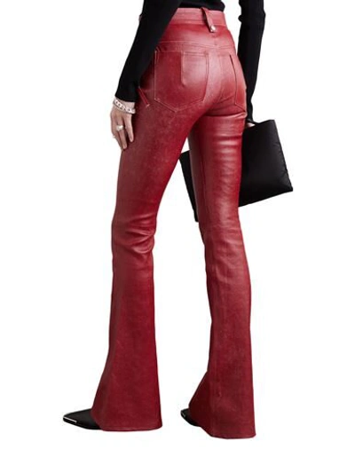 Shop Ben Taverniti Unravel Project Woman Pants Brick Red Size 28 Soft Leather, Polyester, Polyurethane