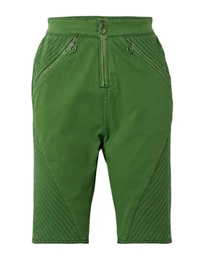 Shop House Of Holland Woman Shorts & Bermuda Shorts Green Size 4 Organic Cotton, Elastane