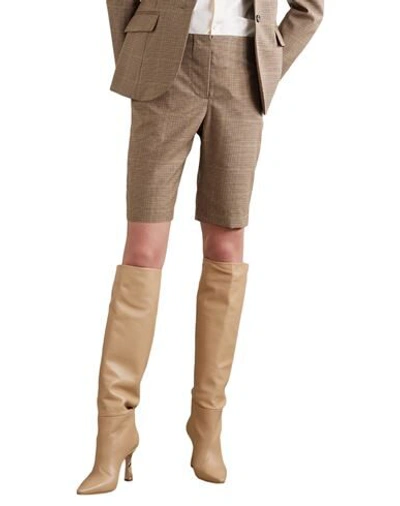 Shop Wright Le Chapelain Woman Shorts & Bermuda Shorts Brown Size 8 Wool