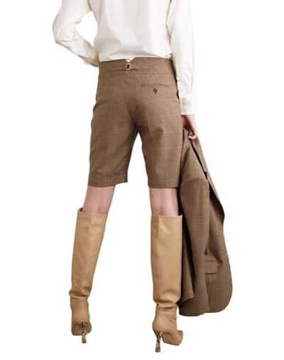 Shop Wright Le Chapelain Woman Shorts & Bermuda Shorts Brown Size 6 Wool