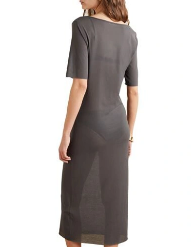 Shop Matin Woman Midi Dress Steel Grey Size 8 Cotton