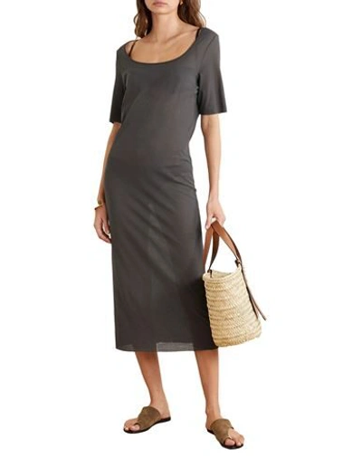 Shop Matin Woman Midi Dress Steel Grey Size 8 Cotton