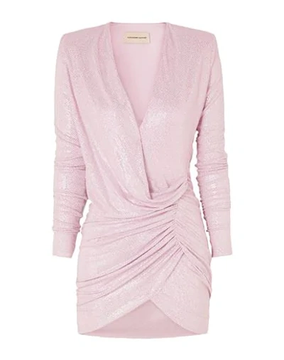 Shop Alexandre Vauthier Woman Mini Dress Pink Size 8 Viscose, Elastane, Glass
