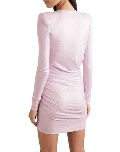 Shop Alexandre Vauthier Woman Mini Dress Pink Size 8 Viscose, Elastane, Glass