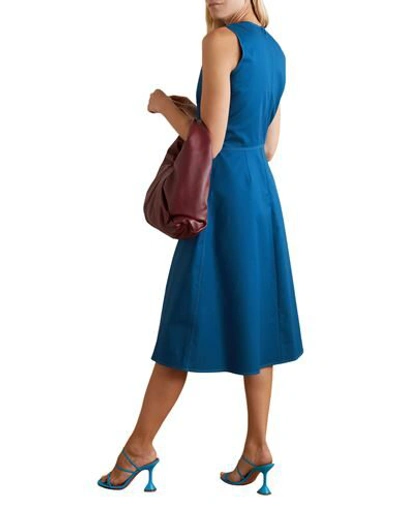 Shop Sies Marjan Woman Midi Dress Blue Size 4 Cotton, Elastane