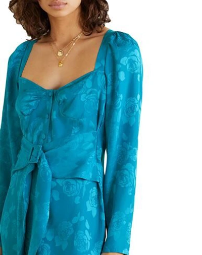 Shop Art Dealer . Woman Mini Dress Deep Jade Size L Acrylic, Silk, Polyamide In Green
