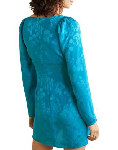 Shop Art Dealer . Woman Mini Dress Deep Jade Size L Acrylic, Silk, Polyamide In Green