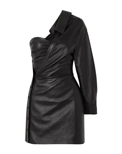 Shop Rta Woman Mini Dress Black Size 4 Lambskin