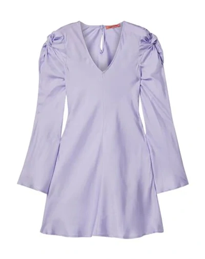 Shop Maggie Marilyn Woman Mini Dress Lilac Size 4 Silk In Purple