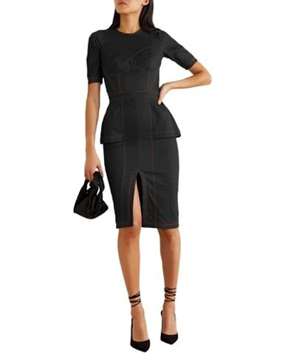 Shop Fleur Du Mal Woman Midi Dress Black Size 2 Cotton, Elastane