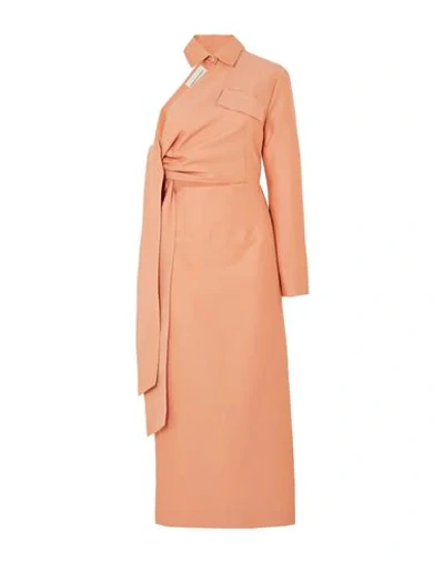 Shop Aleksandre Akhalkatsishvili Long Dresses In Salmon Pink