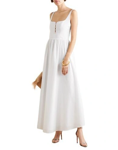 Shop Esteban Cortazar Woman Long Dress White Size L Cotton
