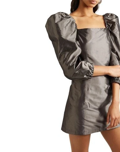 Shop Avavav Woman Mini Dress Lead Size L Silk In Grey