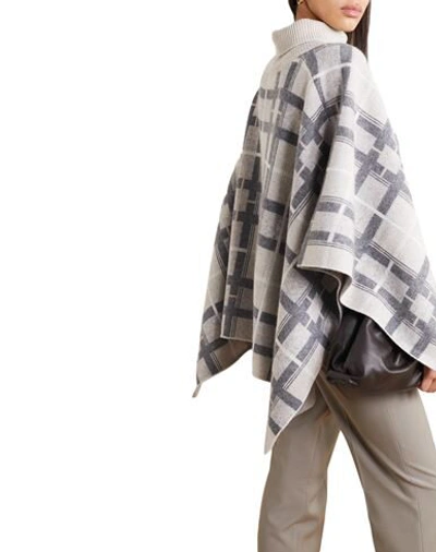 Shop Le Kasha Woman Capes & Ponchos Light Grey Size Onesize Cashmere