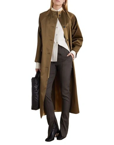Shop Kassl Edition S Woman Overcoat & Trench Coat Military Green Size M Cotton, Acetate, Viscose, Polyuret