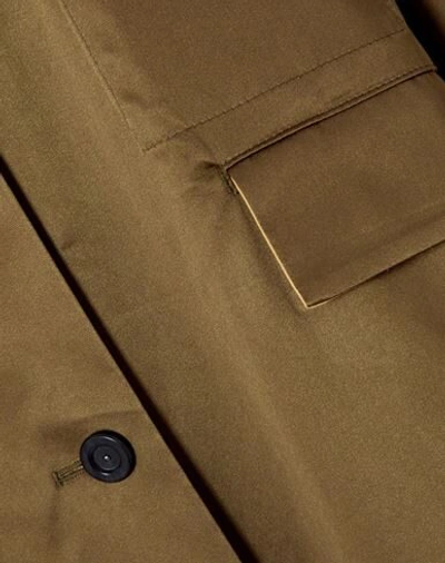 Shop Kassl Edition S Woman Overcoat & Trench Coat Military Green Size M Cotton, Acetate, Viscose, Polyuret