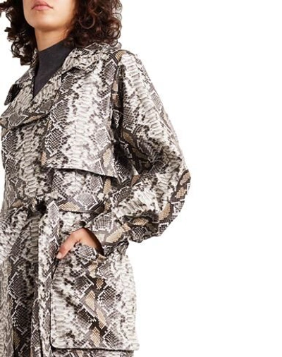 Shop Utzon Woman Overcoat & Trench Coat Ivory Size 8 Lambskin In White