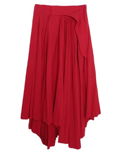 Shop Ambush Woman Midi Skirt Red Size 3 Polyester, Wool, Polyurethane