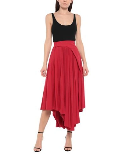 Shop Ambush Woman Midi Skirt Red Size 3 Polyester, Wool, Polyurethane