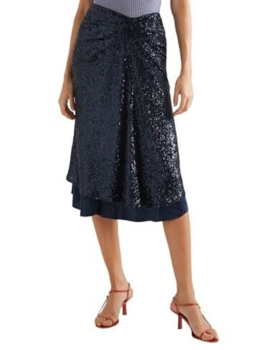 Shop Sies Marjan Woman Midi Skirt Midnight Blue Size 4 Polyamide, Elastane