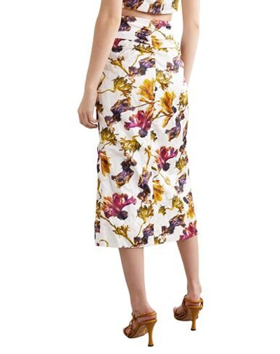 Shop Jason Wu Collection Woman Midi Skirt White Size 14 Viscose, Cotton, Stainless Steel