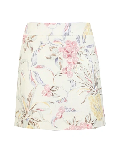 Shop See By Chloé Woman Midi Skirt Beige Size 6 Ramie, Cotton