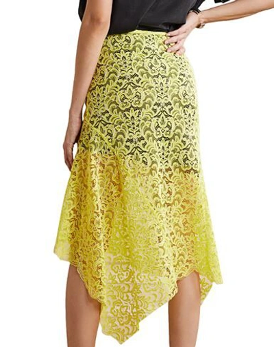 Shop Marques' Almeida Woman Midi Skirt Yellow Size 6 Nylon, Rayon