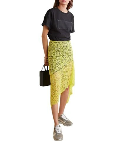 Shop Marques' Almeida Woman Midi Skirt Yellow Size 6 Nylon, Rayon