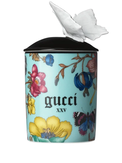 Shop Gucci Flora Inventum Scented Candle In Blue